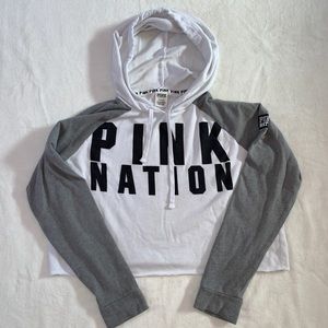 VICTORIAS SECRET PINK CROP HOODIE